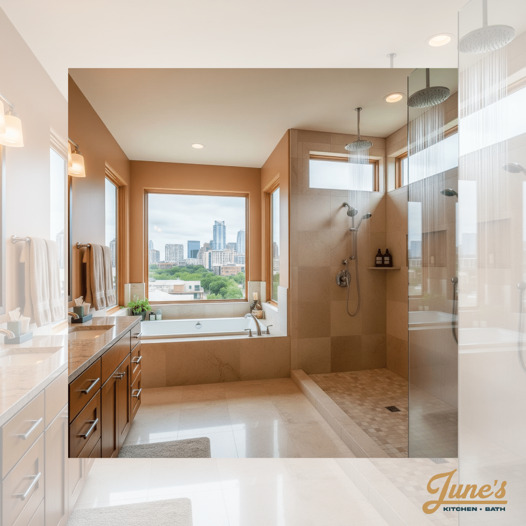 An image of a master bathroom in Austin